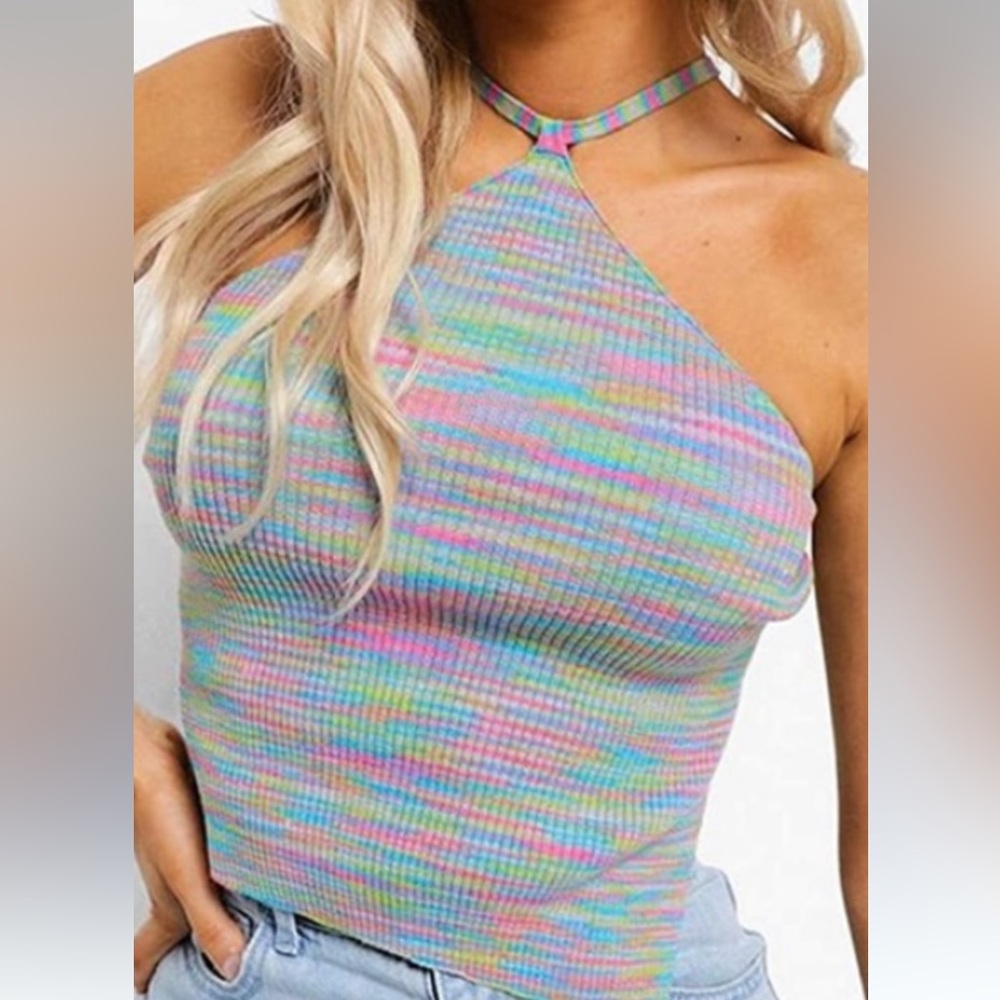 🌺NIB Pastel Knit Halter Top